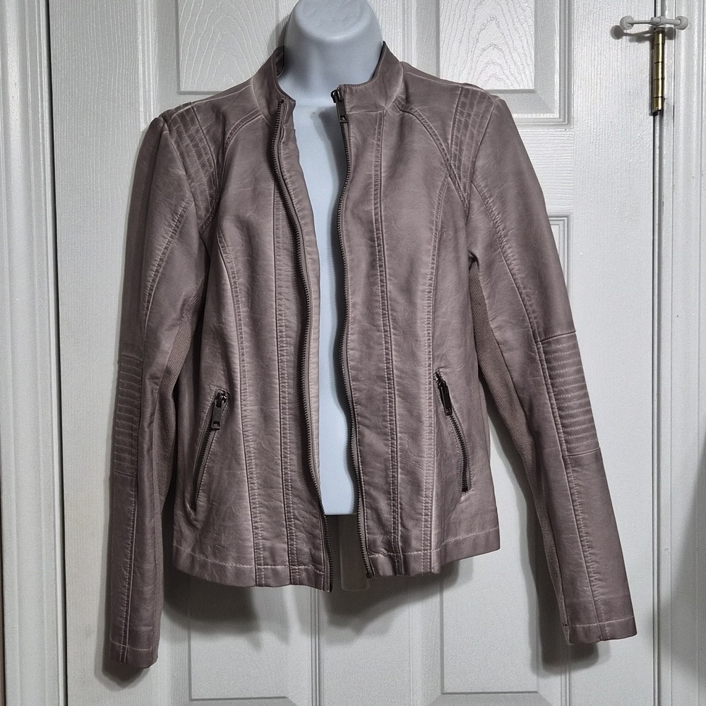 Maurices Leather Jacket Dusty Pink Size Medium